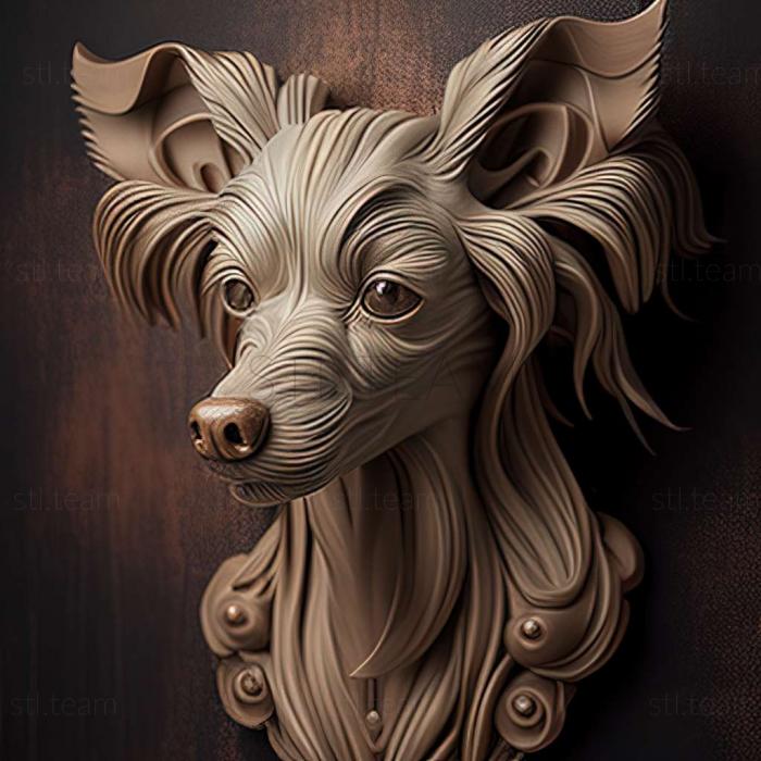 3D model Chinese Crested dog (STL)